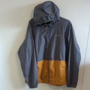Columbia Men's Gray and Gold Windbreaker